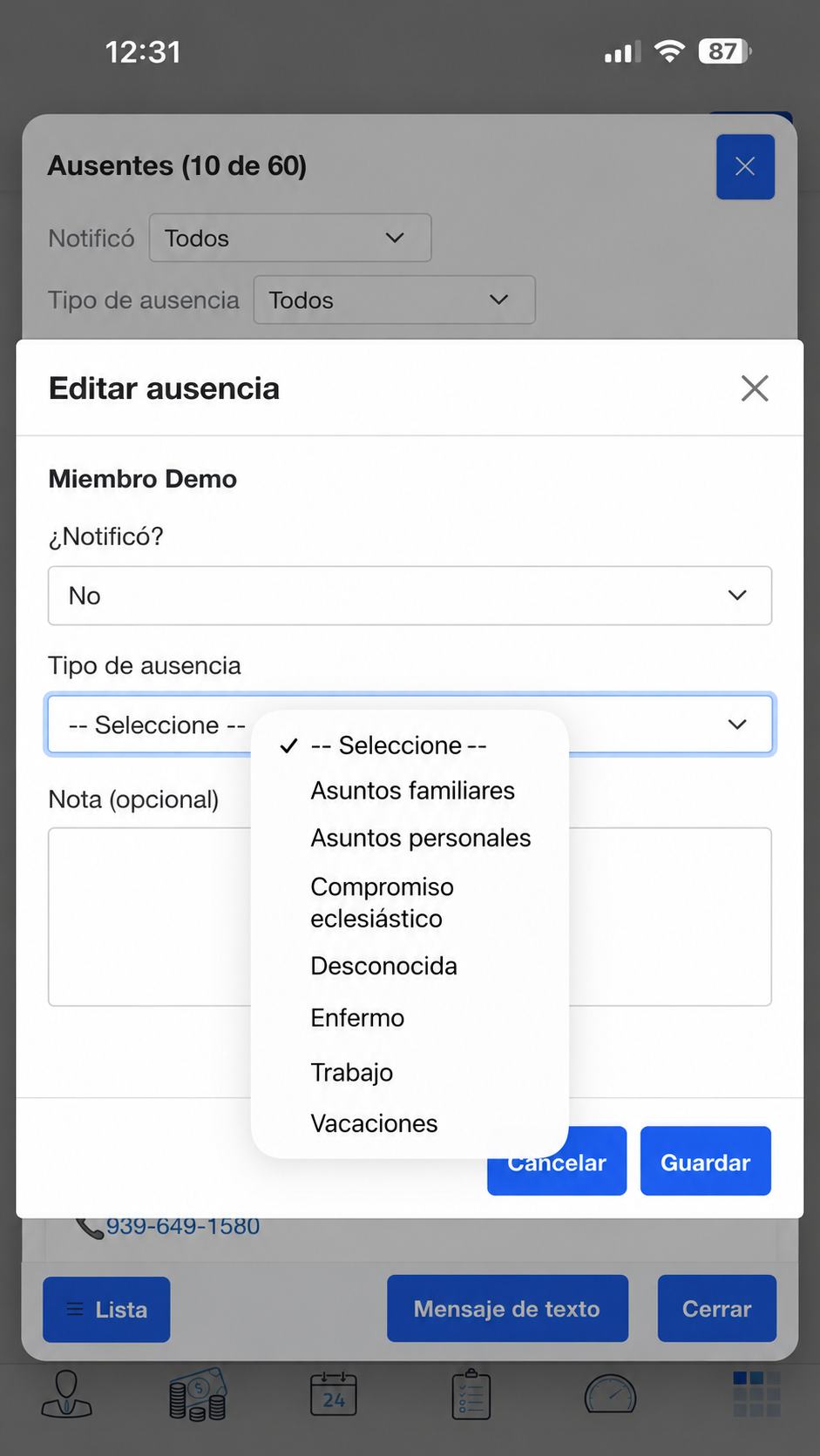 Gráfica de ingresos vs desembolsos por mes